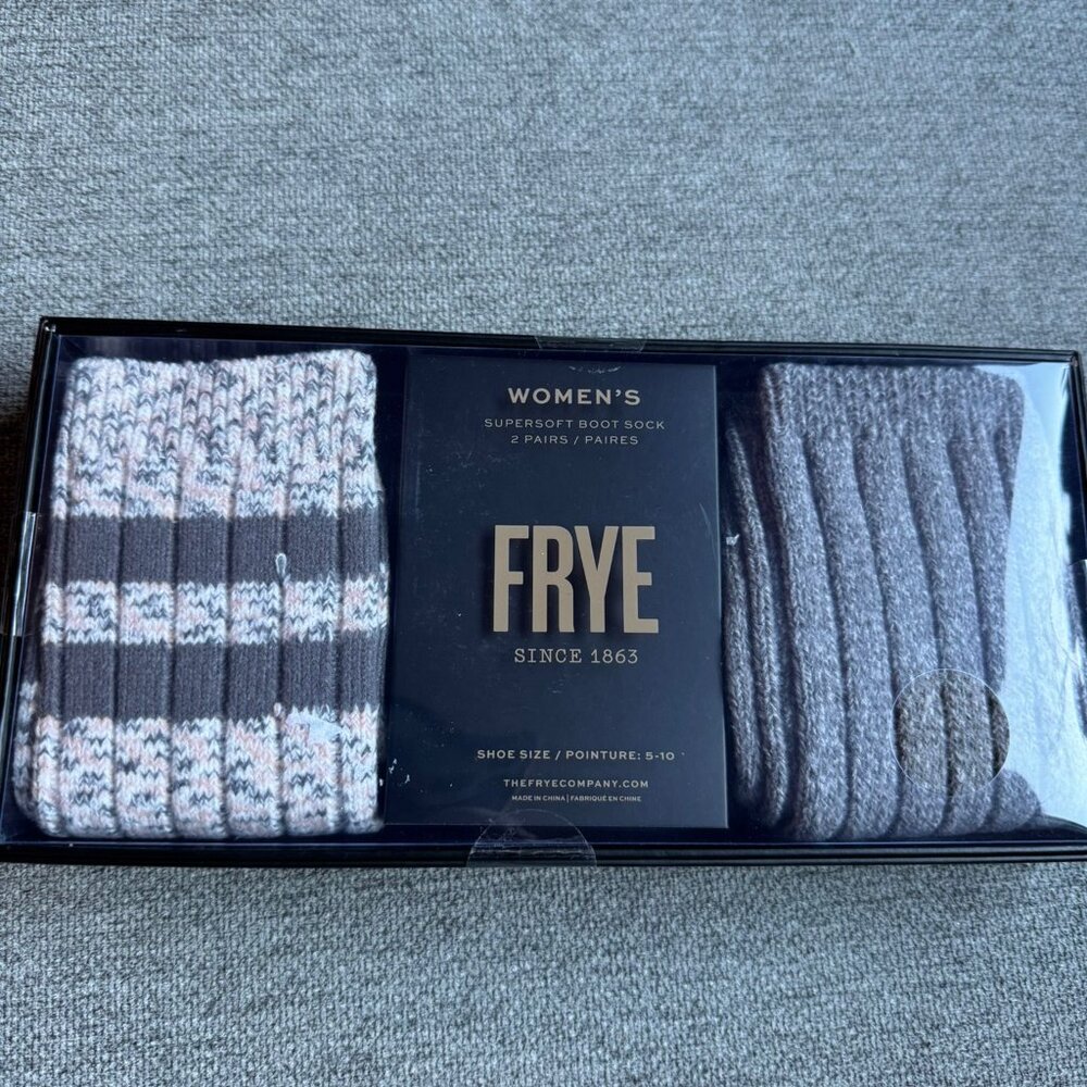 Frye Supersoft Boot Socks 2 Pairs in a Box New